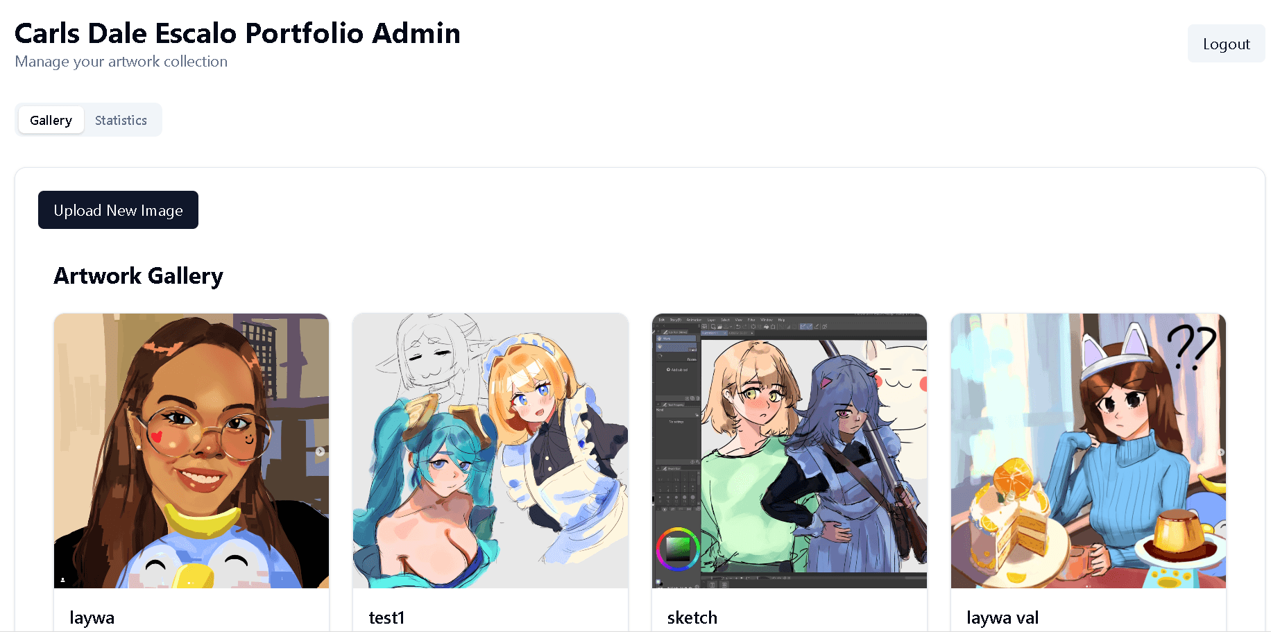 Admin Website for Drawing Portfolio