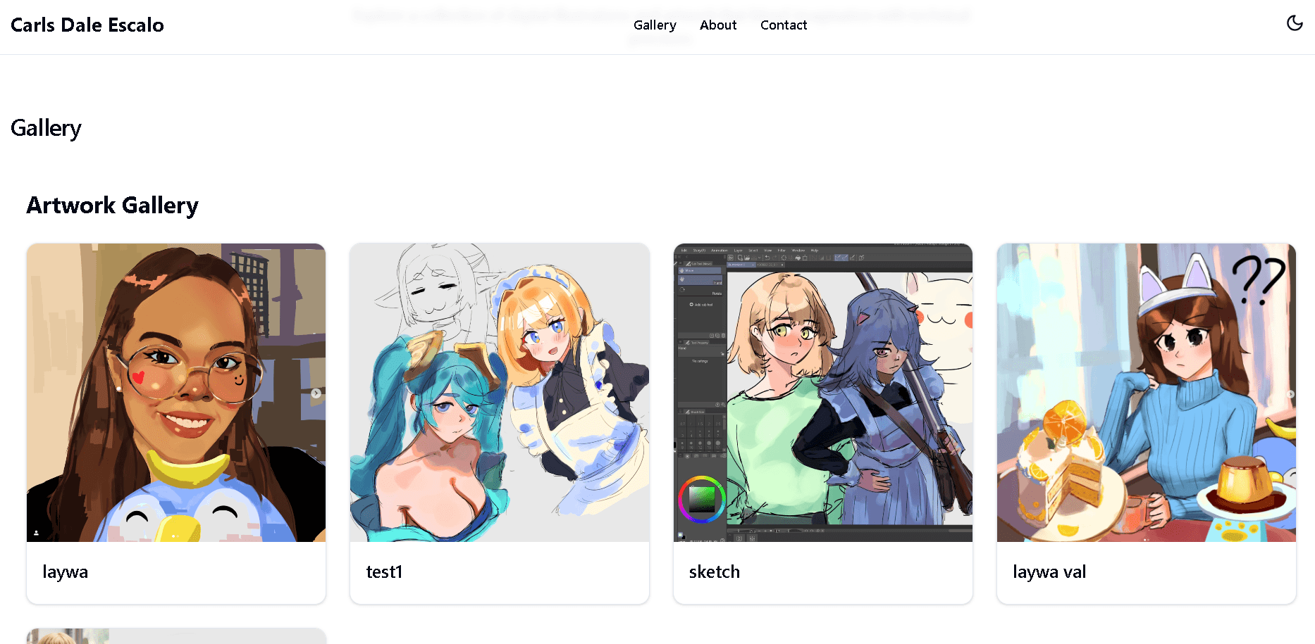 Portfolio Website for Drawing